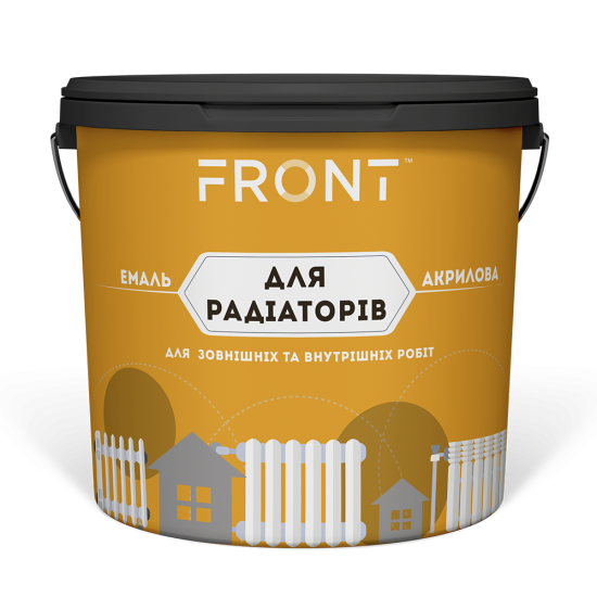Емаль акрилова для радіаторів, FRONT, біла, 2кг.